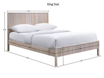 Kivo Solid Wood Platform Bed