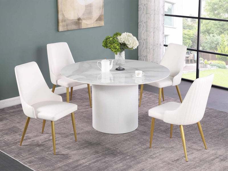 Kristen 55" Wide Round Dining Table