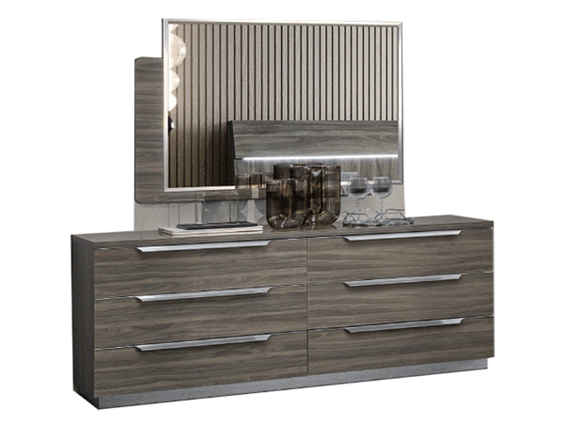 Kroma 68" Wide 6 Drawer Dresser With Mirror