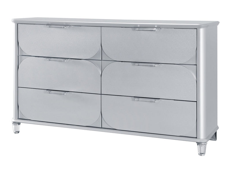 Lando 63" Wide 6 Drawer Dresser With Mirror