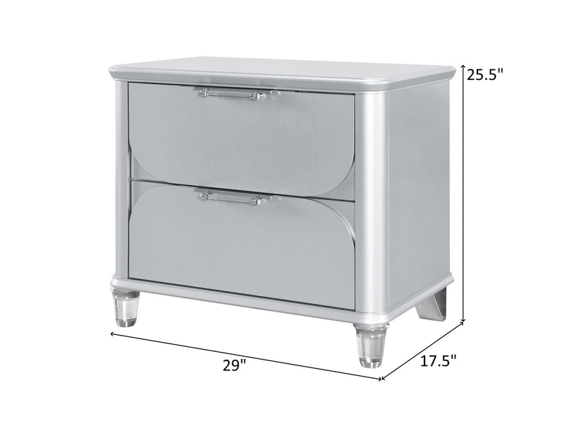 Lando 25.5" Wide 2 Drawer Nightstand