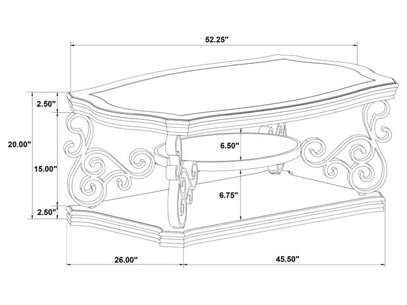 Laney 52.2" Wide Coffee Table