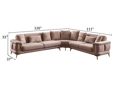 Larissa 126" / 111" Wide Convertible Sectional