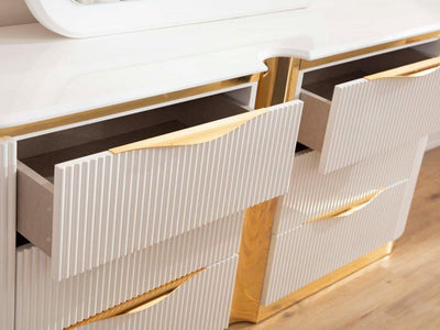 Laurag 6 Drawer Dresser With Mirror