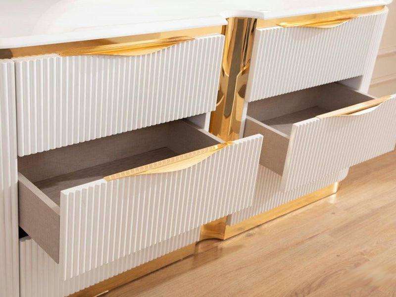 Laurag 6 Drawer Dresser With Mirror