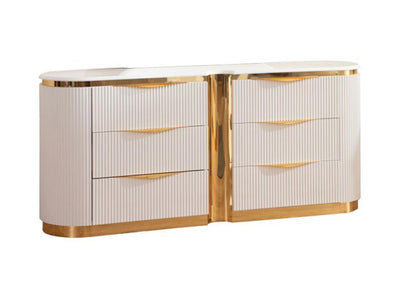 Laurag 6 Drawer Dresser With Mirror