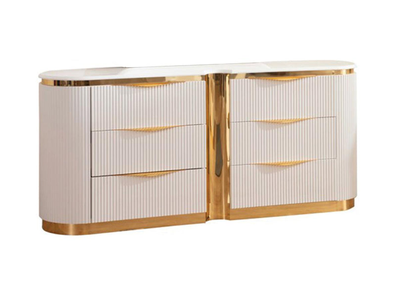 Laurag 6 Drawer Dresser With Mirror