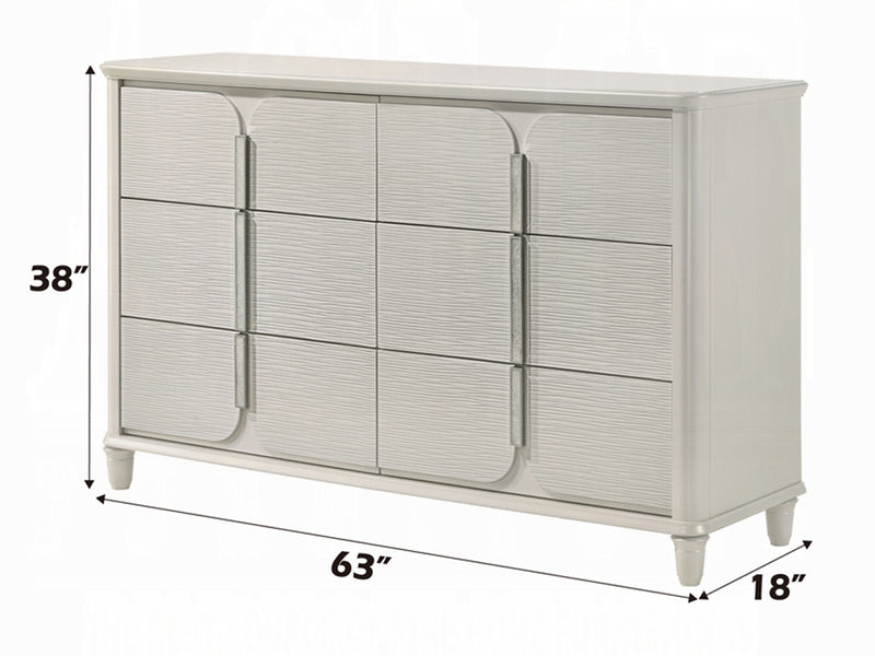 Laveda 63" Wide 6 Drawer Dresser With Mirror