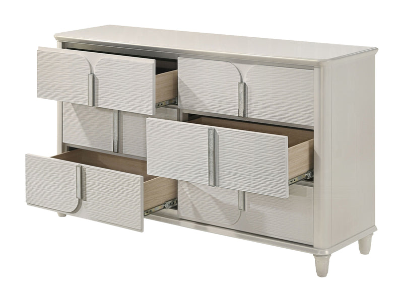 Laveda 63" Wide 6 Drawer Dresser With Mirror