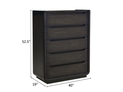 Leandro 40" Wide 5 Drawer Chest