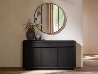 Leandro 64" Wide 3 Door & 2 Drawer Wood Buffet