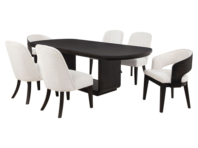 Leandro 6-8 Person Extendable Oval Dining Room Set