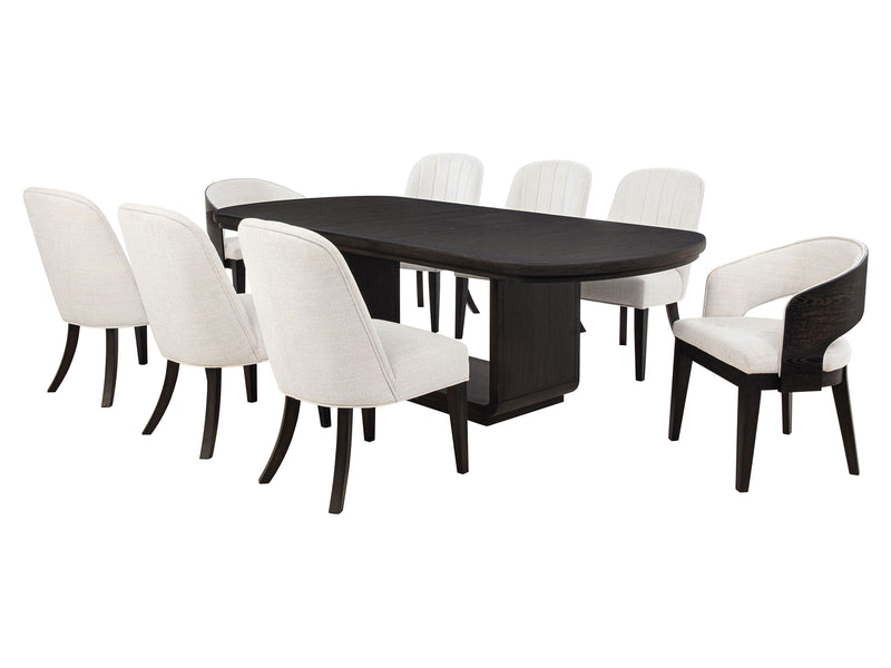 Leandro 6-8 Person Extendable Oval Dining Room Set