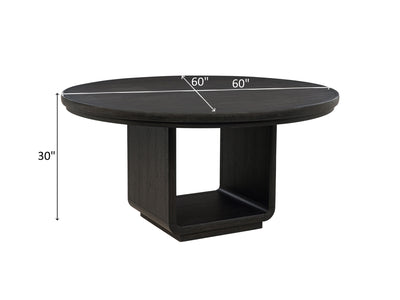 Leandro 4-6 Person Black Round Dining Room Set