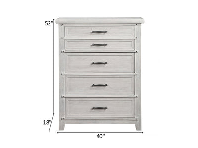 Levi 40" Wide 5 Drawer Chest