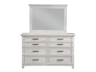 Levi 64" Wide 8 Drawer Dresser With Mirror