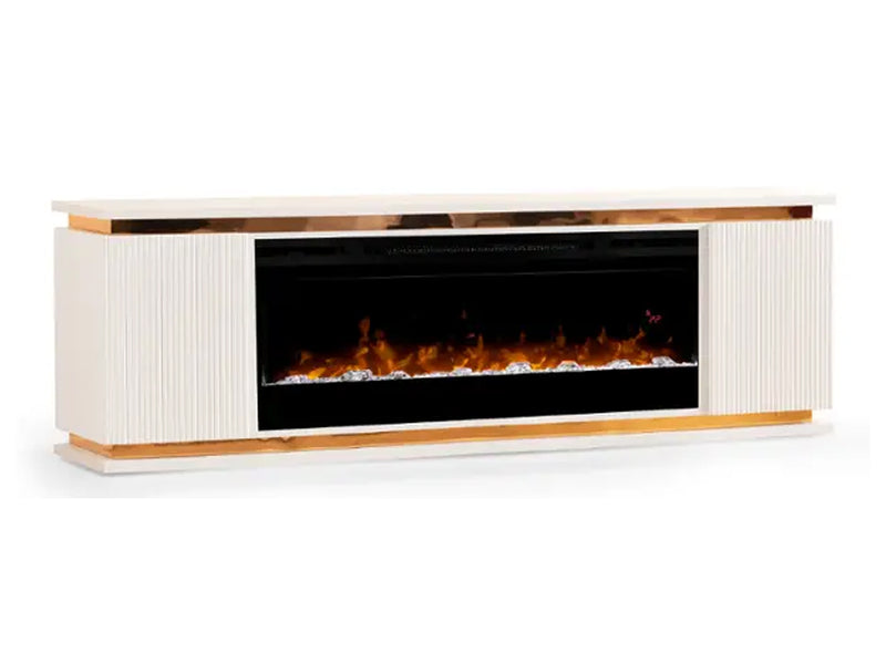 Lilianna 80" Wide TV Stand With Electric Fireplace