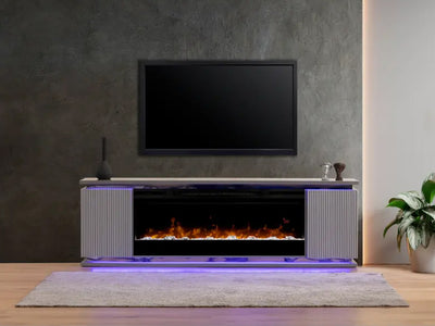 Lilianna 80" Wide TV Stand With Electric Fireplace
