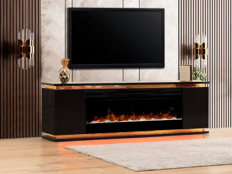 Lilianna 80" Wide TV Stand With Electric Fireplace