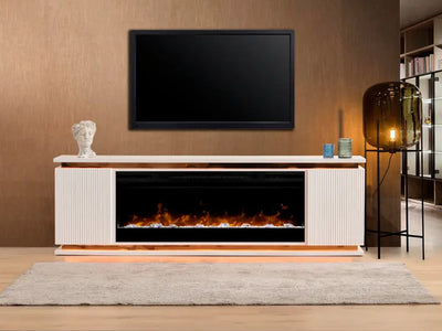 Lilianna 80" Wide TV Stand With Electric Fireplace