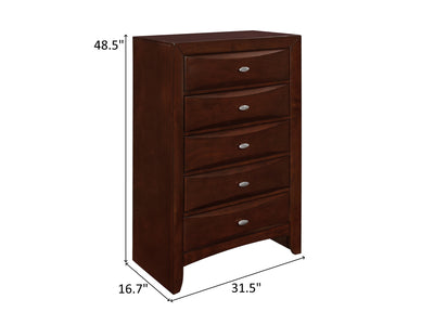 Linda Glo 31.5" Wide 5 Drawer Chest