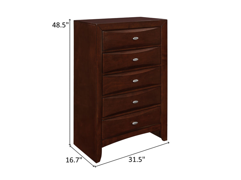 Linda Glo 31.5" Wide 5 Drawer Chest