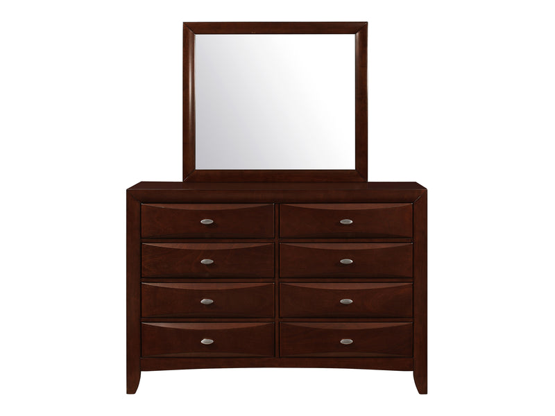 Linda Glo 58.5" Wide 8 Drawer Dresser With Mirror