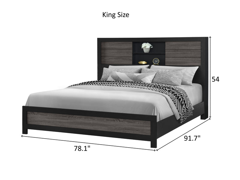 Lisbon Bookcase Platform Bed