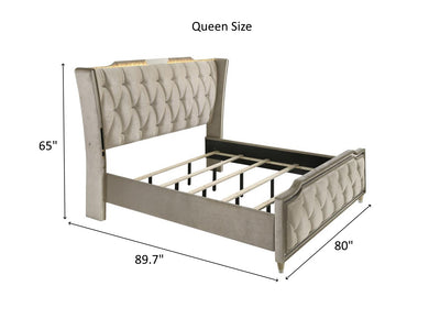 Lorient LED Upholstered Platform Bed