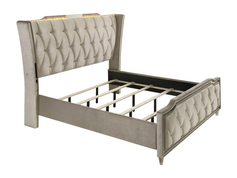 Lorient LED Upholstered Platform Bed