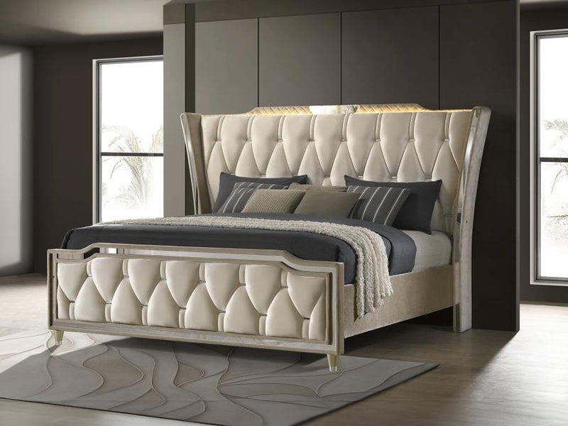 Lorient LED Upholstered Platform Bed