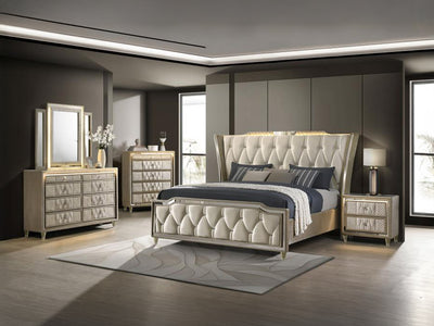 Lorient LED Upholstered Platform Bed