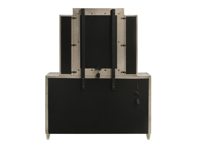 Lorient 60.5" Wide 8 Drawer Dresser With Mirror