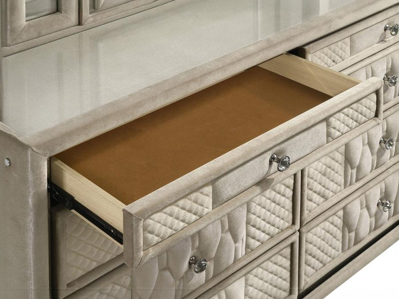 Lorient 60.5" Wide 8 Drawer Dresser With Mirror