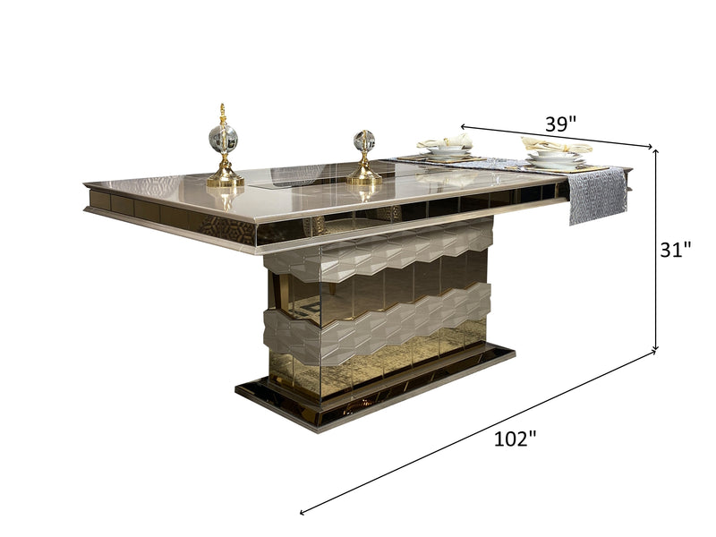 Lucas Kanss 102" Wide 10 Person Dining Table