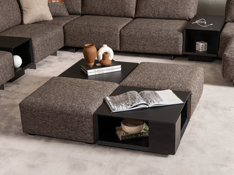 Luca Coffee Table With Pouf