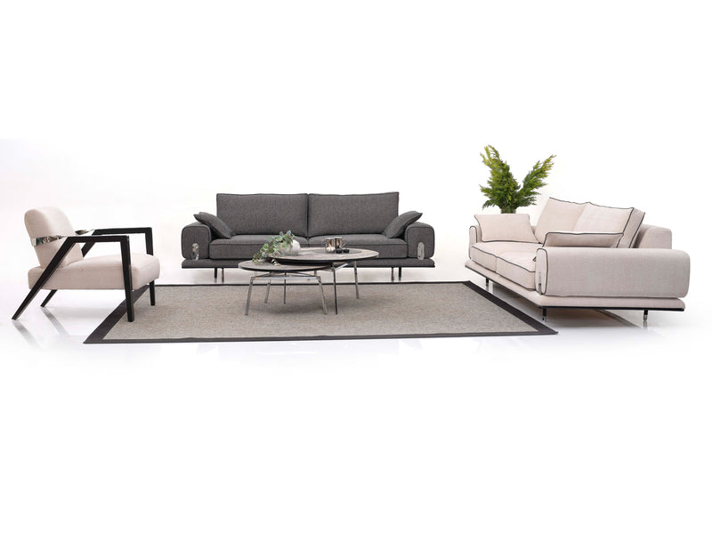 Luccas Silver Living Room Set