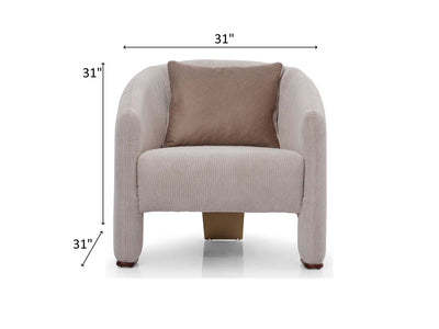 Luccas Gold 31" Wide Armchair