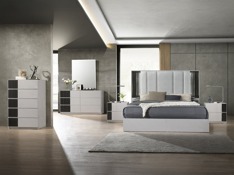 Lucia Jn 55" Wide 6 Drawer Dresser With Mirror