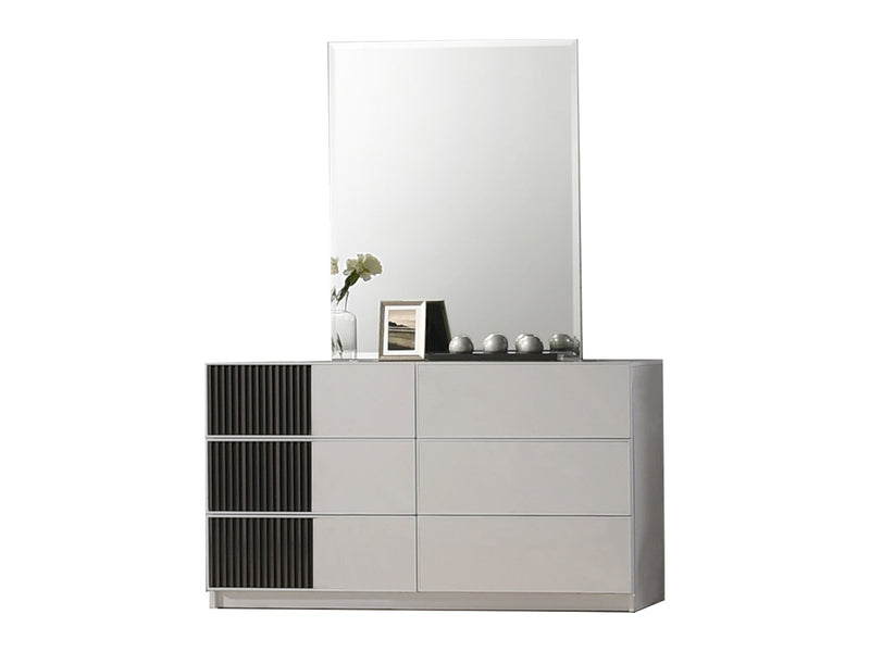 Lucia Jn 55" Wide 6 Drawer Dresser With Mirror