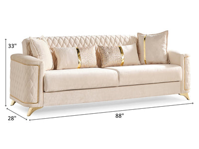 Luna Gala 88" Wide Convertible Sofa
