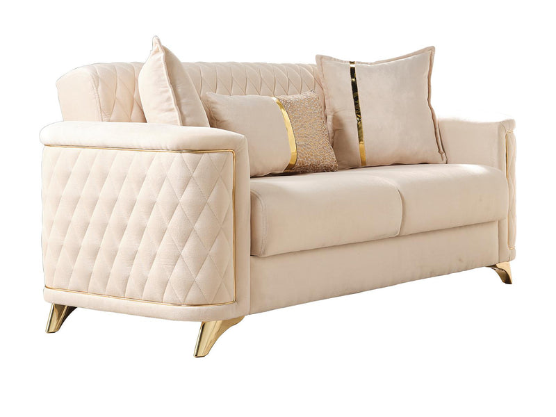 Luna Gala 72" Wide Convertible Loveseat