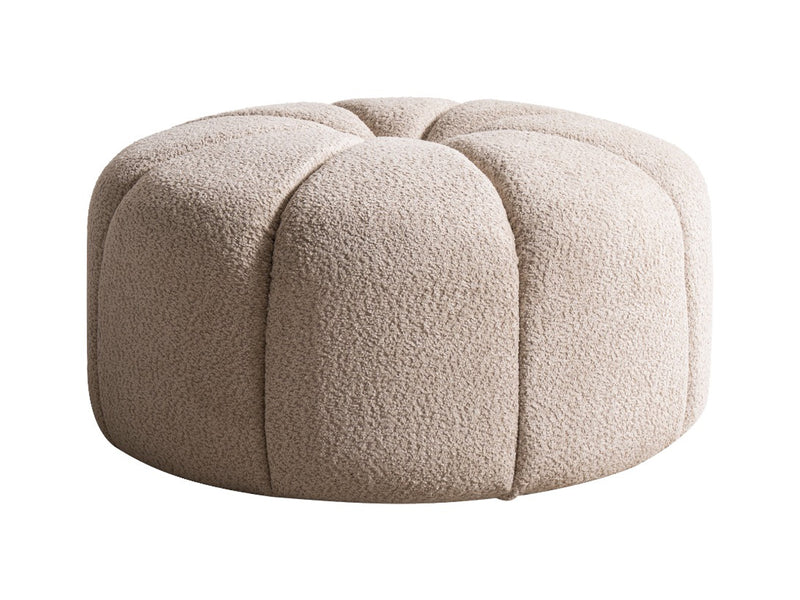 Lune 32" Wide Boucle Fabric Ottoman