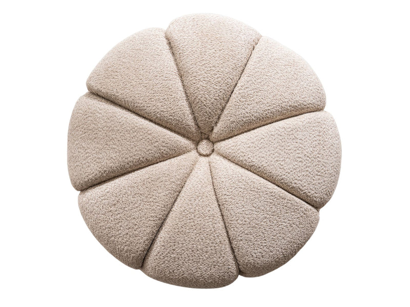 Lune 32" Wide Boucle Fabric Ottoman