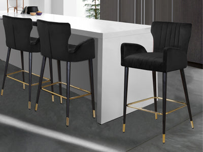 Luxe Velvet Bar Stool (Set of 2)