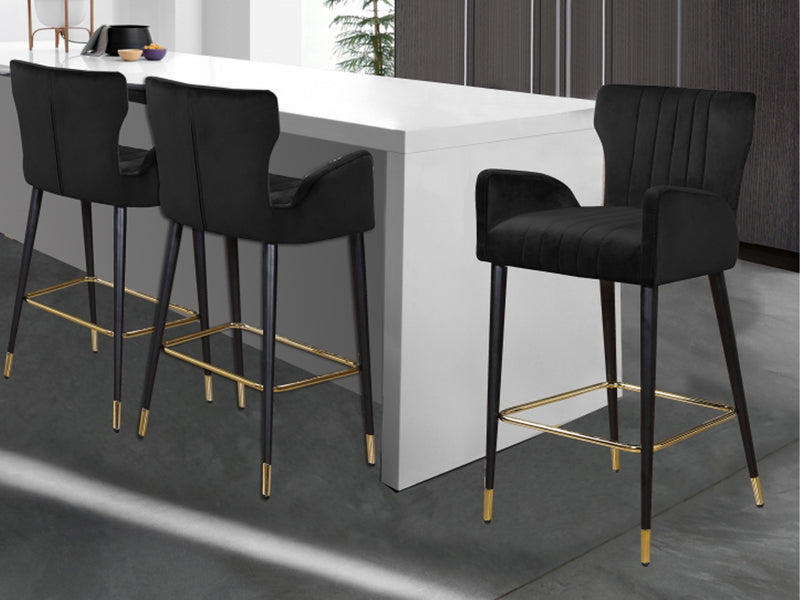 Luxe Velvet Bar Stool (Set of 2)