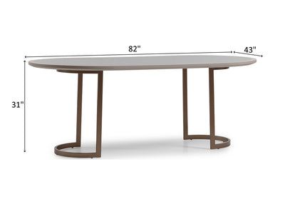 Lyon 82" Wide Dining Table