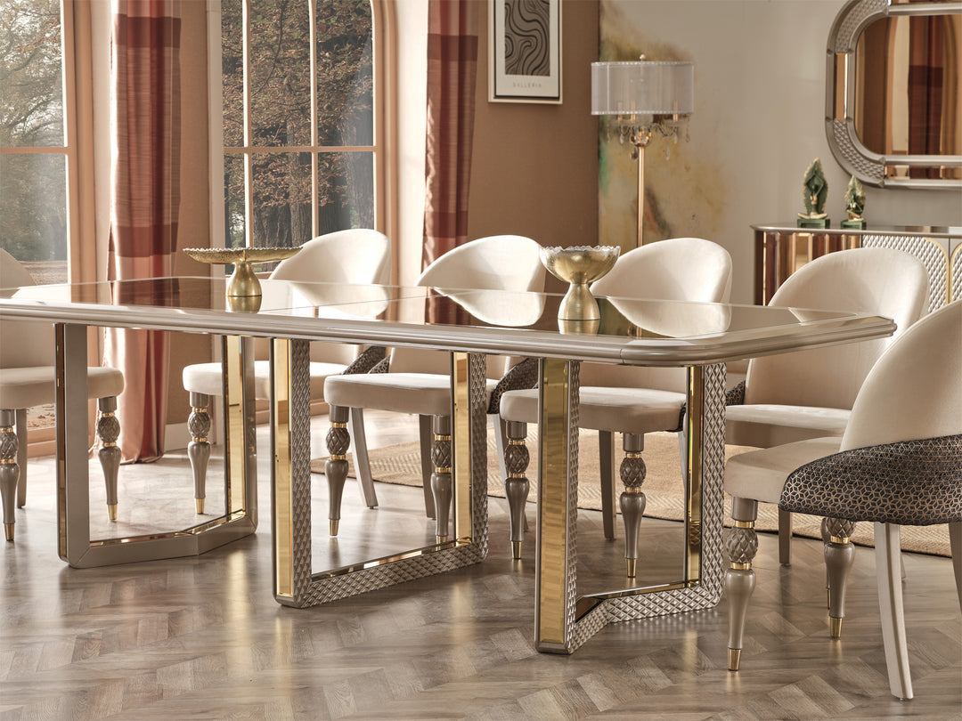 Madrid 10 Person Dining Room Set – Istanbul Furniture - Home Madrid 10 Person Dining Room Set – Istanbul Furniture - Home