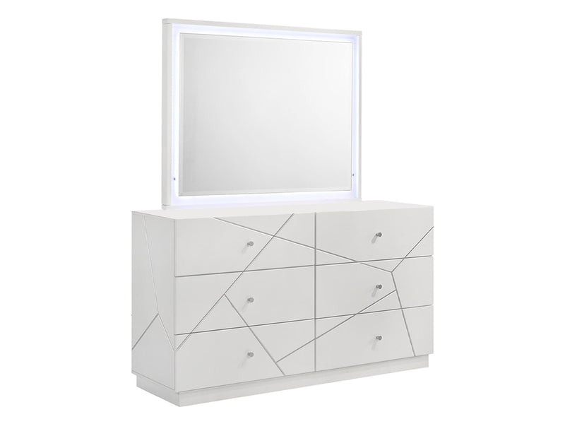Manhattan 62" Wide 6 Drawer Dresser With Mirror