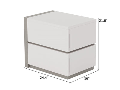 Manila 21.6" Tall 2 Drawer Nightstand